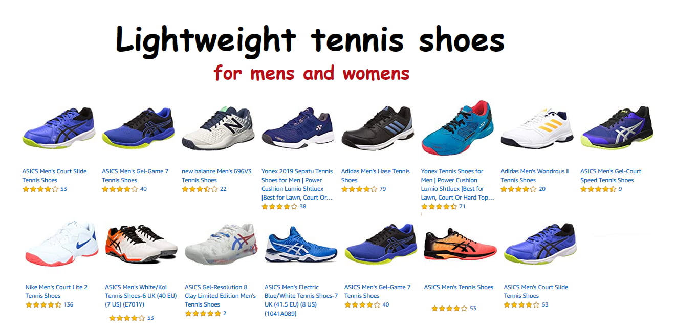 lightweight tennis shoes for mens and womens