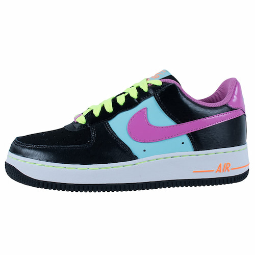 Air Force 1 Basketball Nike Shoes for  Girl's Black Red Violet Glacier Ice White 7 M Us 